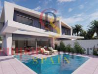 New Build - Villa - Gran Alacant - Semi-detached double height villa with the possibility of up to 4 bedrooms, with an American or independent kitchen.