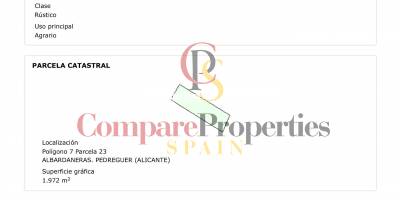 Plot - Venta - Pedreguer - Pedreguer